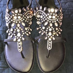 Torrid black rhinestone gladiator sandals size 9.5